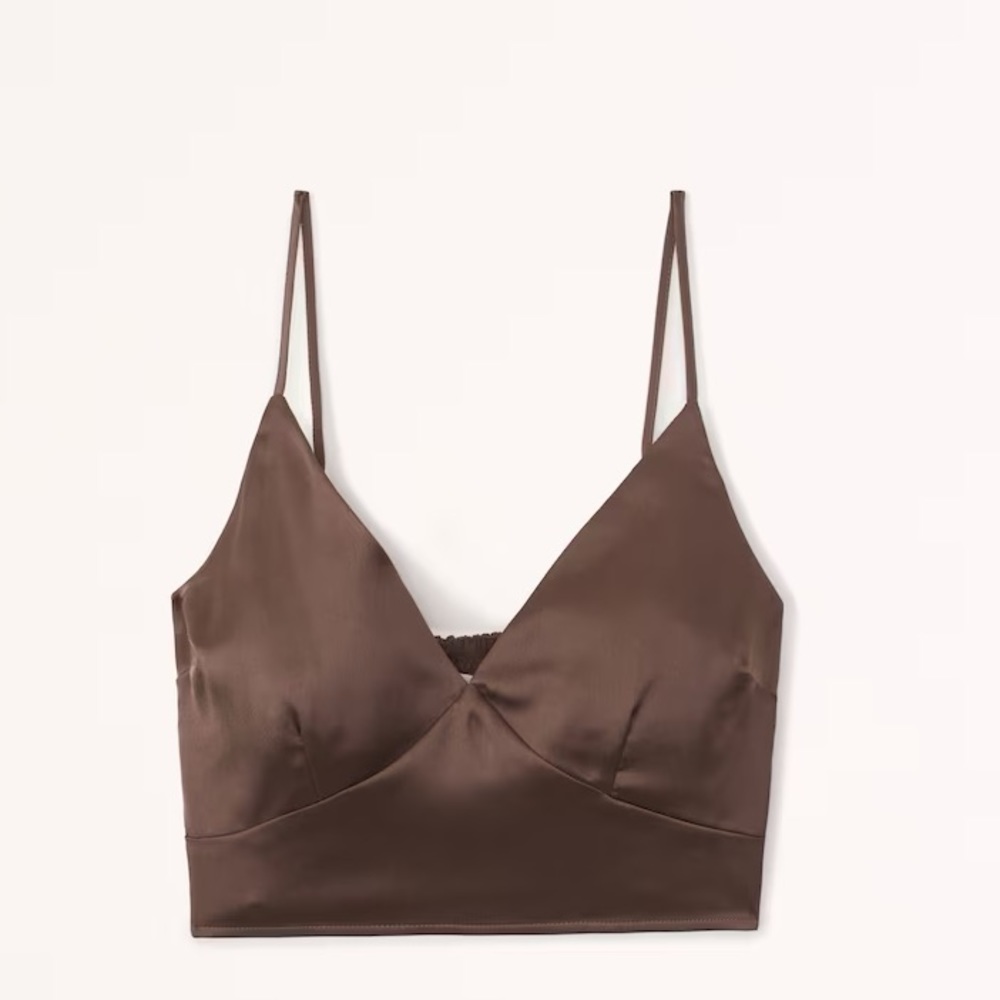 Abercrombie cropped satin top